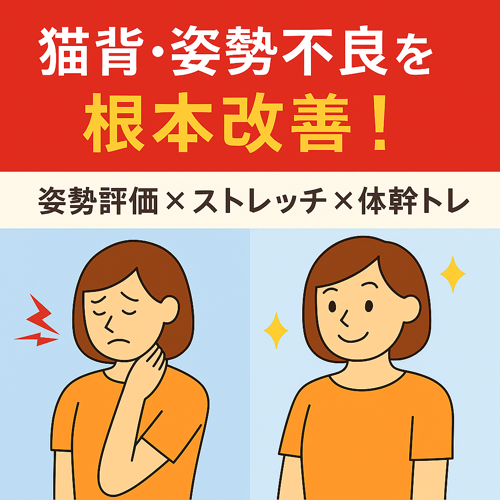 猫背・姿勢不良でお悩みの方へ｜文京区千石のプラスの未来Lab