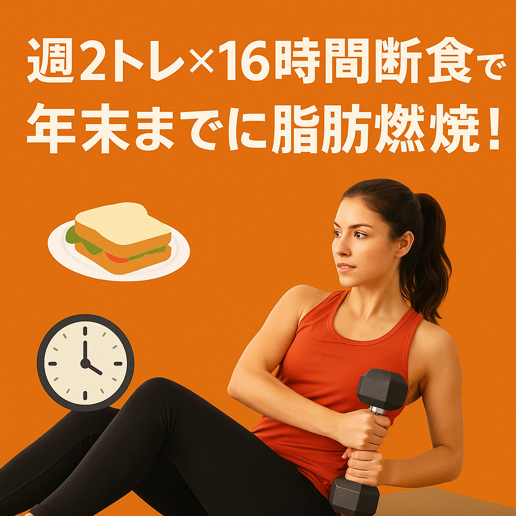 週2トレ×16時間断食で年末までに脂肪燃焼！
